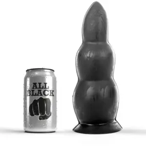 ALL BLACK - Buttplug anal de 23 cm para una experiencia intensa
