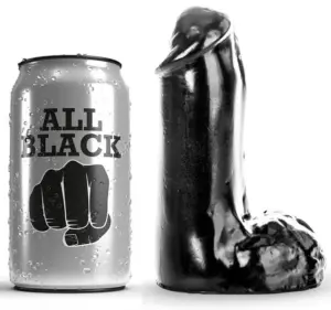 All Black - Dildo realístico 13 cm para placer personal