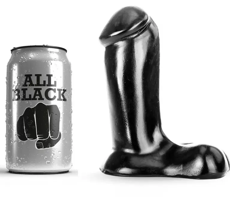 ALL BLACK - Dildo Realístico 14 cm para Principiantes