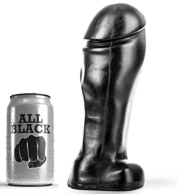 ALL BLACK - Dong 22 cm Punta Ancha para Placer Avanzado