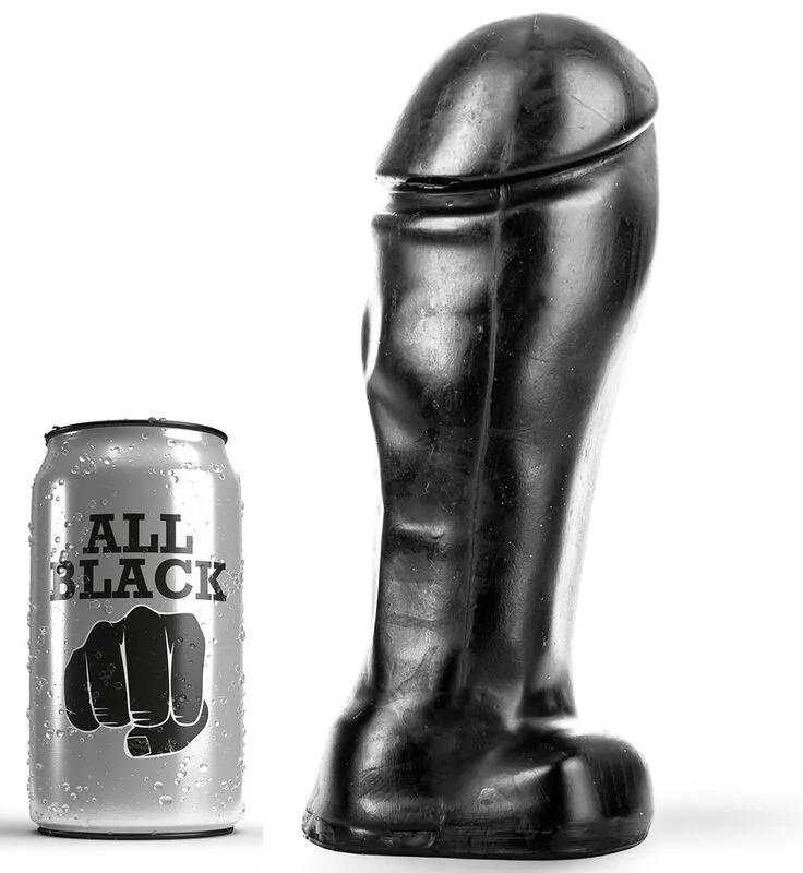 ALL BLACK - Dong 22 cm Punta Ancha para Placer Avanzado
