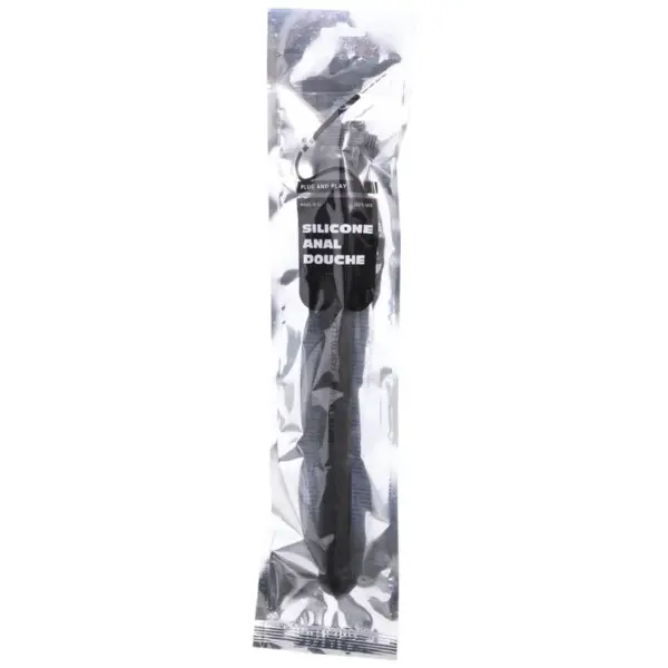 ALL BLACK - Ducha anal silicona con sistema stopper 27 cm para una limpieza perfecta - Imagen 2