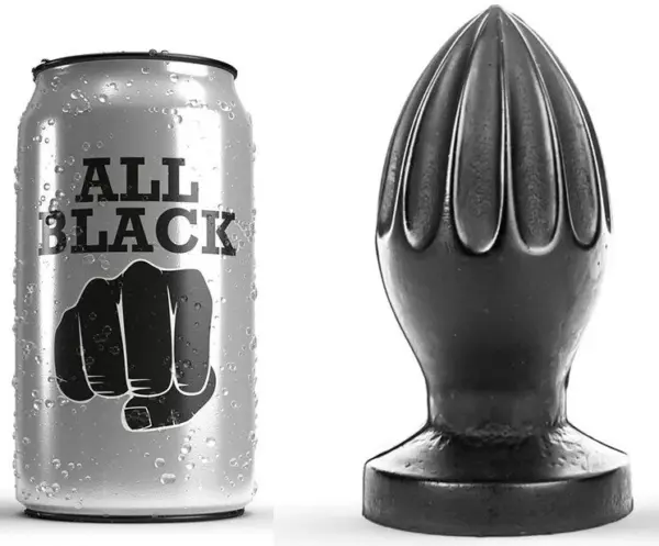 ALL BLACK - Buttplug anal 12 cm para una experiencia intensa