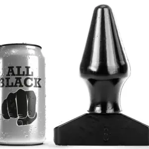 ALL BLACK - Buttplug anal de 15,5 cm para un placer intenso
