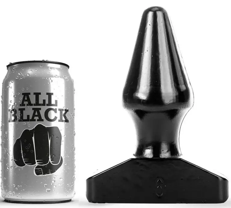 ALL BLACK - Buttplug anal de 15,5 cm para un placer intenso