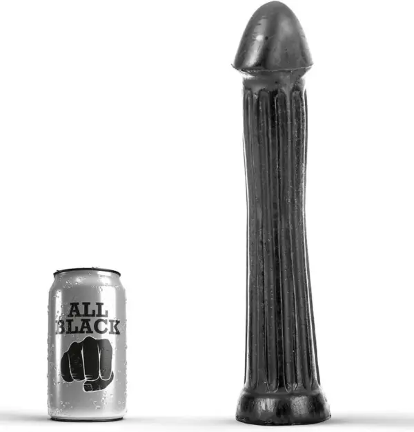 ALL BLACK - Plug Dildo 31 cm para una experiencia única