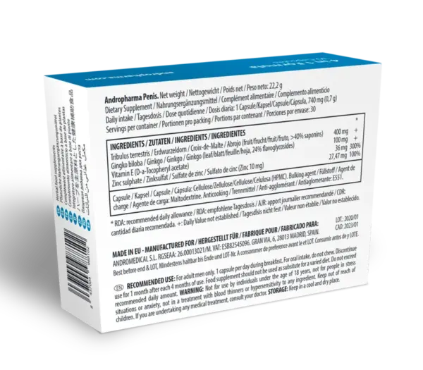 Andropharma Penis - Suplemento para Alargamiento del Pene Natural - Imagen 2