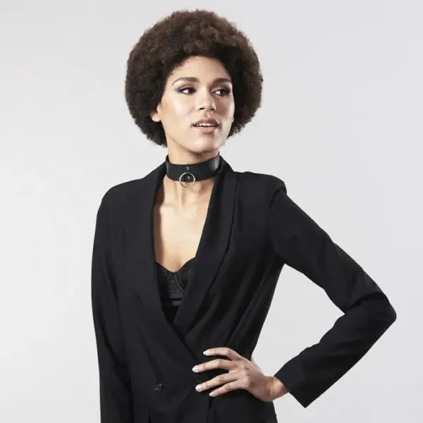 Bijoux Indiscrets Maze - Collar con correa negro para juegos íntimos - Imagen 6