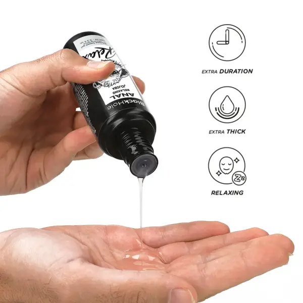 BLACK HOLE - Anal Relaxing con Jojoba Base Silicona 100 ML - Imagen 2