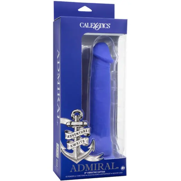 CalExotics - Admiral Captain Dildo Realístico Vibrador Azul - Imagen 5