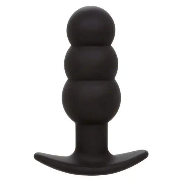 CALEXOTICS - Rock Bottom Plug Anal con Cuentas y 10 Vibraciones de Silicona Negra - Imagen 3