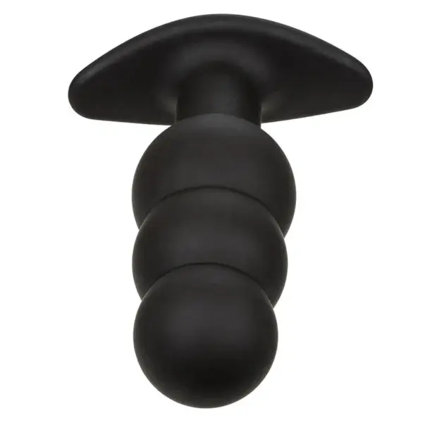 CALEXOTICS - Rock Bottom Plug Anal con Cuentas y 10 Vibraciones de Silicona Negra - Imagen 5