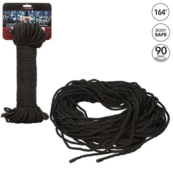 CalExotics - Cuerda BDSM negra 50 m para juegos creativos - Imagen 3