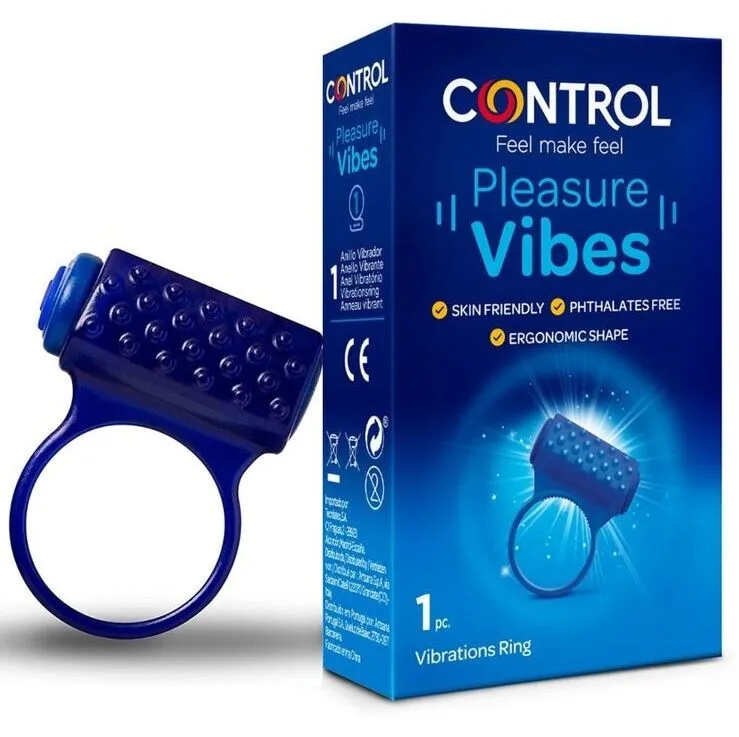 CONTROL - PLEASURE VIBES Anillo Vibrador para Placer Compartido