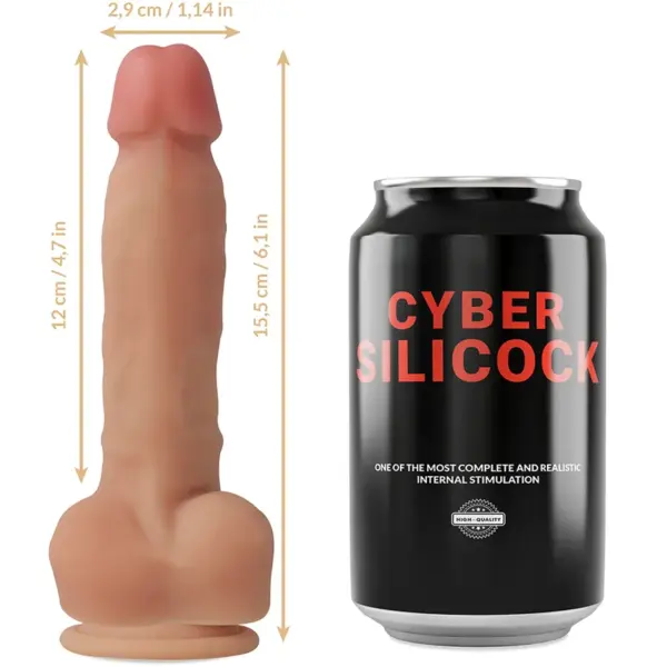 CYBER SILICOCK - Arnés de Silicona Líquida Ansel 15.5 cm -O- 2.9 cm - Imagen 6