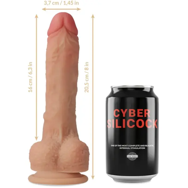 CYBER SILICOCK - Arnés Silicona Líquida Connor 20.5 cm -O- 3.7 cm para Placer Sin Límites - Imagen 6