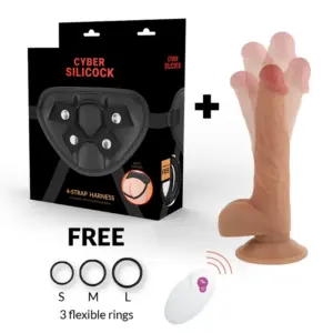 CYBER SILICOCK - Arnés de Silicona Líquida con Control Remoto