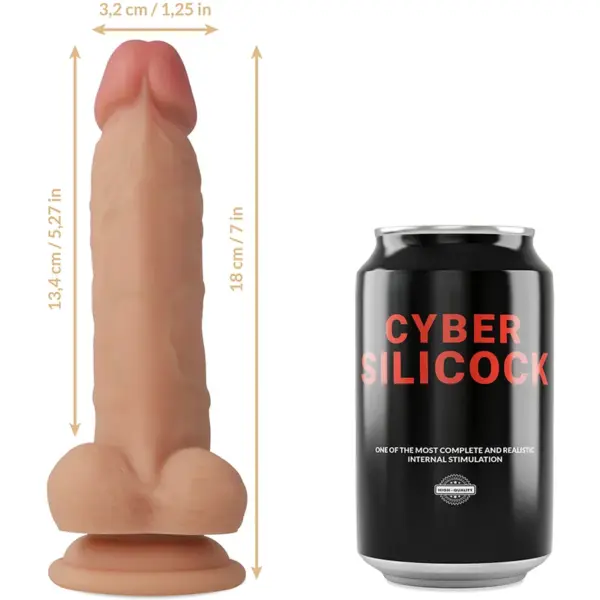 CYBER SILICOCK - Arnés de Silicona Liquida Jude 18 cm - Ideal para Juegos Eróticos - Imagen 6