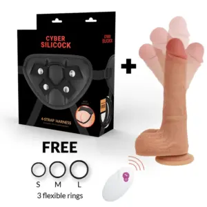 CYBER SILICOCK - Arnés de Silicona Líquida Mr Rick con Control Remoto