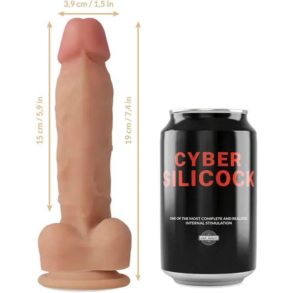 CYBER SILICOCK - Arnés de Silicona Líquida Oliver 19 cm - 3.9 cm - Imagen 6