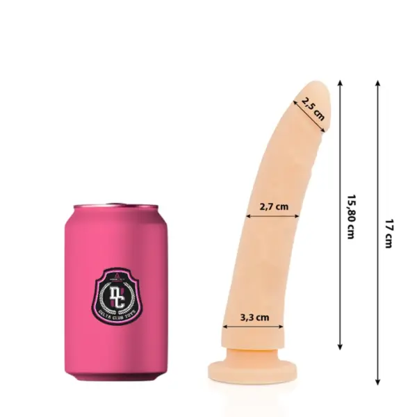 DELTA CLUB - Dildo Realista Natural Silicona Médica 17 cm -O- 3 cm