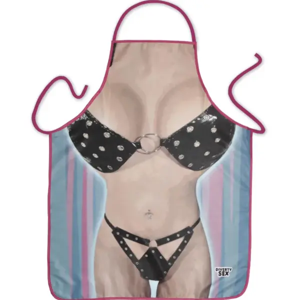 Diablo Picante - Delantal Bikini Mujer para Fiestas Eróticas