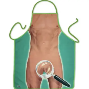Diablo Picante - Delantal Lupa Hombre para Fiestas Divertidas