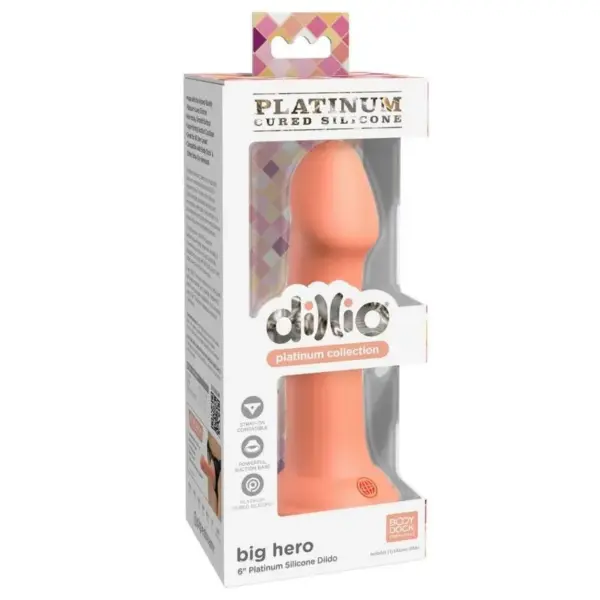 DILLIO - BIG HERO 15,24 CM NARANJA: Dildo de Silicona Premium - Imagen 5