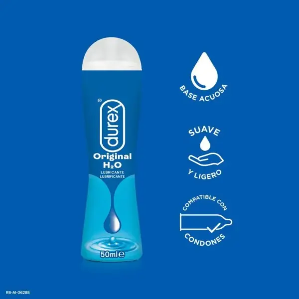 DUREX - Lubricante Durex Play Natural H2O 50 ML para experiencias sensuales - Imagen 2