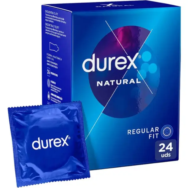 DUREX - Natural Plus 24 Unidades - Preservativos de Latex Natural