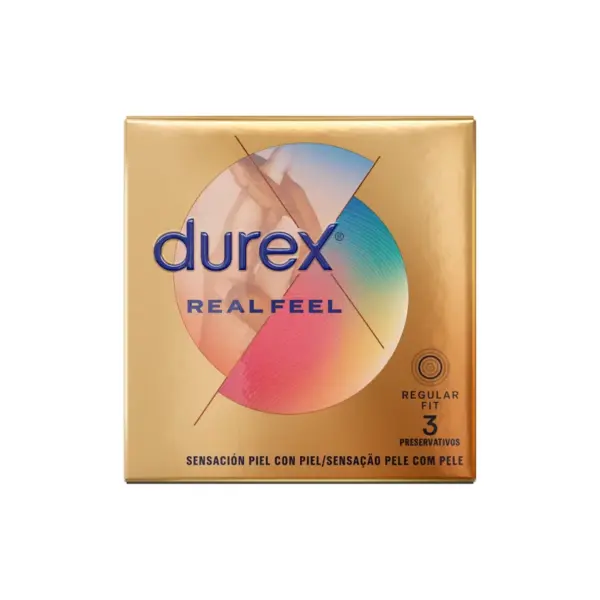 Durex - Real Feel Preservativos 3 Unidades para Placer Sin Límites - Imagen 2
