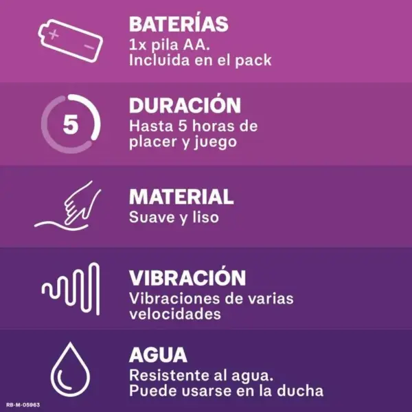DUREX - Vibrador Intense Orgasmic Pure Fantasy - Imagen 2