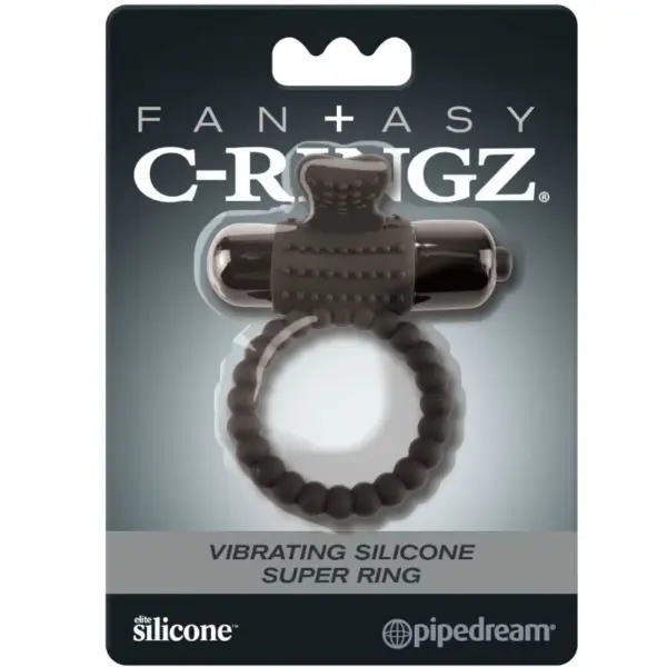 FANTASY C-RINGZ - Anillo vibrador de silicona negro para un placer duradero - Imagen 3
