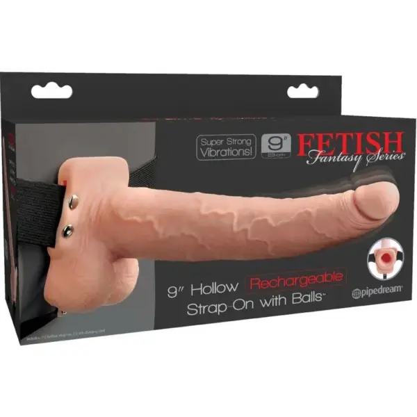 Fetish Fantasy Series - Arnés Ajustable Pene Realístico con Testículos Recargable y Vibrador 23 cm - Imagen 5