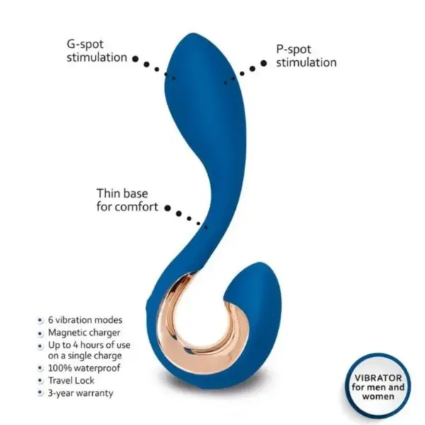 G-VIBE - GPOP 2 Vibrador Punto G y P Azul Índigo - Imagen 4