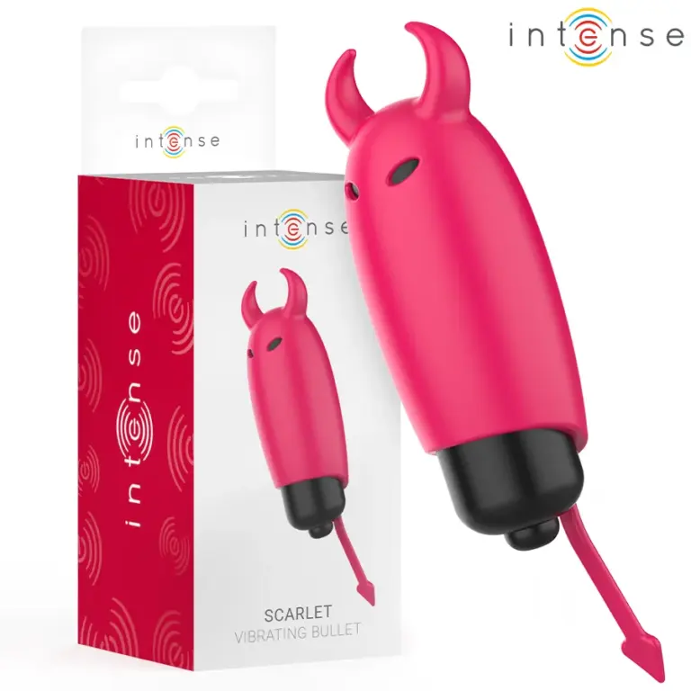 INTENSE - Bala Vibradora Demonio Rojo 9.3 x 2.4 cm para Placer Infinito