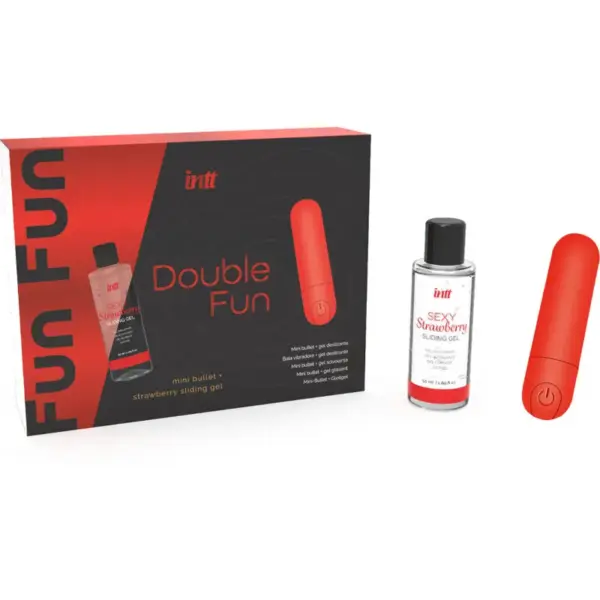 INTT RELEASES - Double Fun Kit con bala vibradora y gel de masaje fresa - Imagen 3
