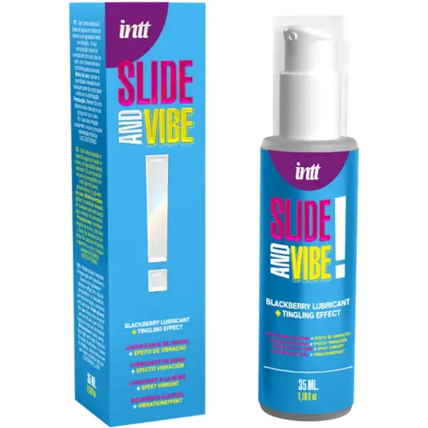 INTT RELEASES - Lubricante íntimo besable con efecto vibración y sabor a mora 35 ml - Imagen 3