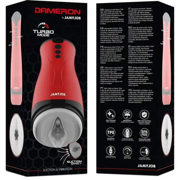JAMYJOB - Masturbador de succión y vibración Dameron para el placer absoluto - Imagen 7