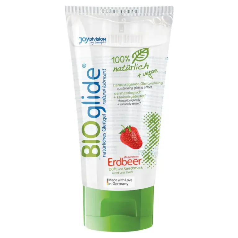 JOYDIVISION BIOGLIDE - Lubricante Sabor Fresa 80 ml: Placer Ecológico y Seguro