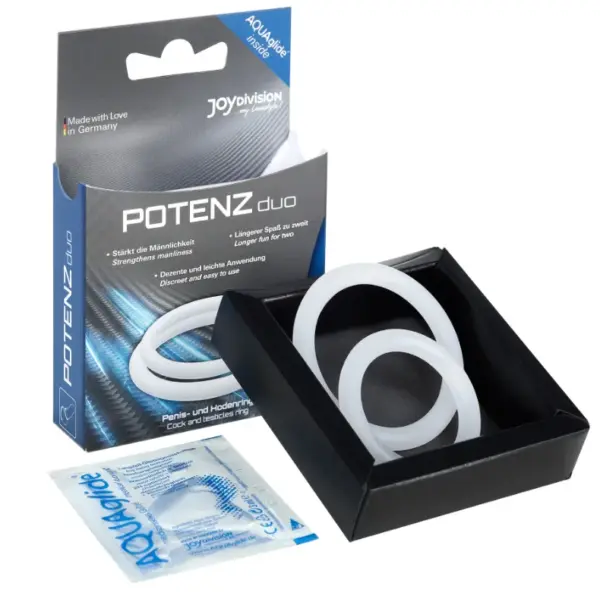 JOYDIVISION POTENZDUO - Anillos para pene blanco - M - Imagen 2