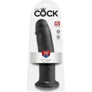 KING COCK - Dildo negro de 25 cm para experiencias intensas