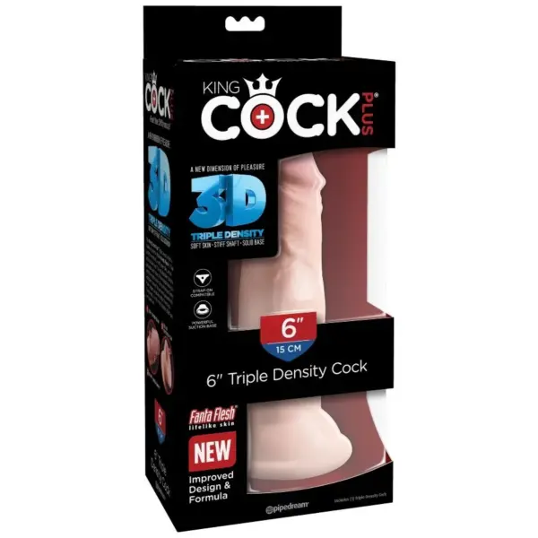 KING COCK - Dildo Triple Densidad 15 cm para Placer Realista - Imagen 5