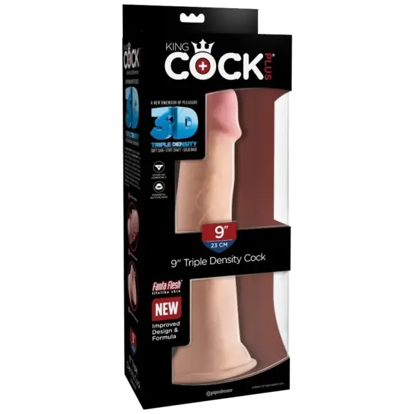 KING COCK - Dildo Triple Densidad 23 cm, Realismo y Placer Inigualable - Imagen 6
