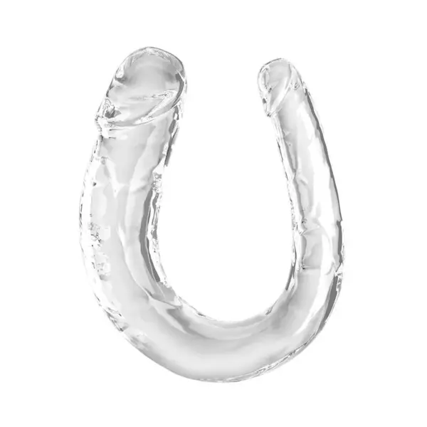 KING COCK - Double Trouble Dildo Doble 33 cm Transparente