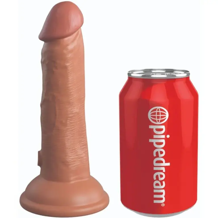 KING COCK - Dildo Realístico de Silicona Caramelo de 15.2 cm