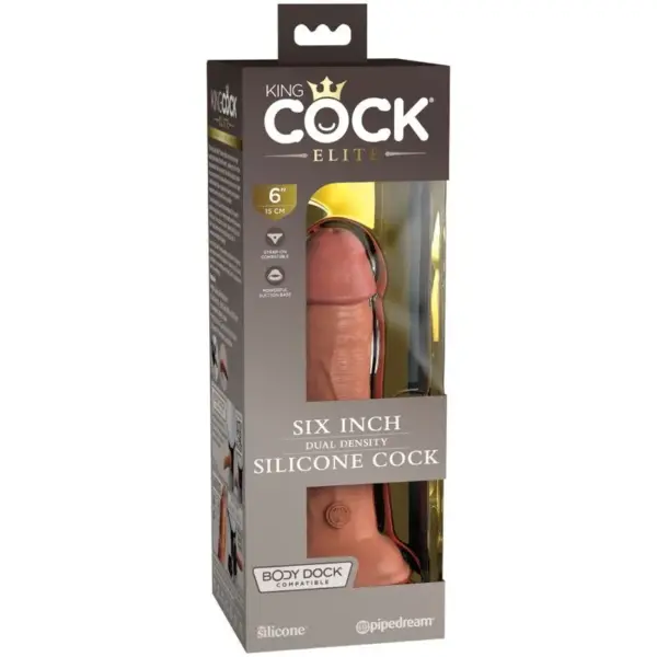 KING COCK - Dildo Realístico de Silicona Caramelo de 15.2 cm - Imagen 6