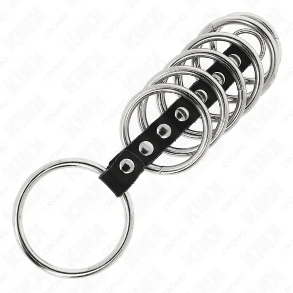 KINK - Anillos Pene Metal 3.2 cm a 5 cm Conectados por Polipiel - Imagen 4