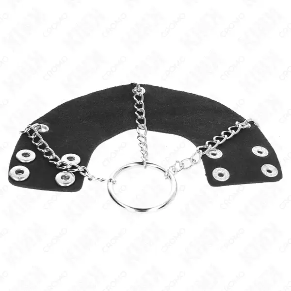 KINK - Anillo Pene 4 cm Cadena 7 cm Metal con Cinturón Cuero - Imagen 5