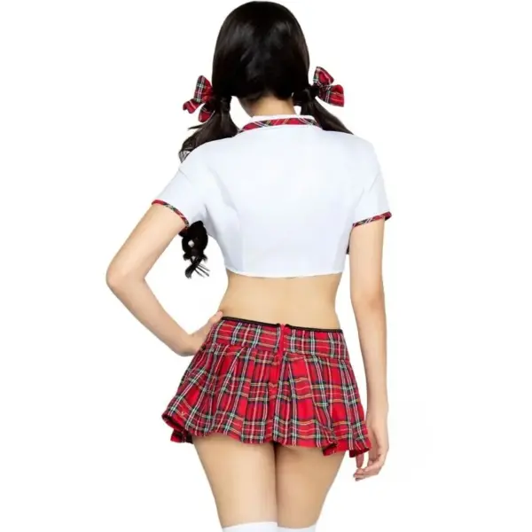 LEG AVENUE - Disfraz Sexy Miss Colegiala Clásico Rojo/Blanco M/L - Imagen 3